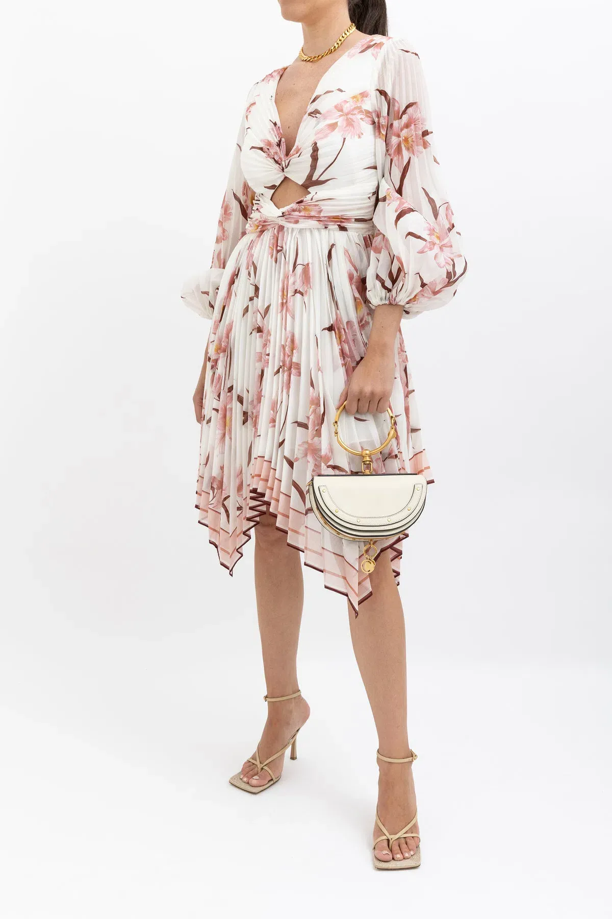 Zimmermann Corsage Pleat Mini Dress Floral international Size 2/AU 12 - Image 1