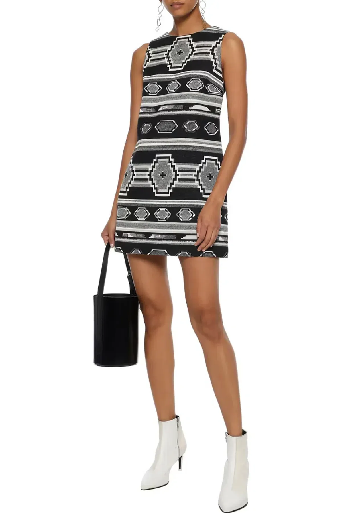 Alice & Olivia Clyde Cotton Mini Dress Print Size 10 - Image 1