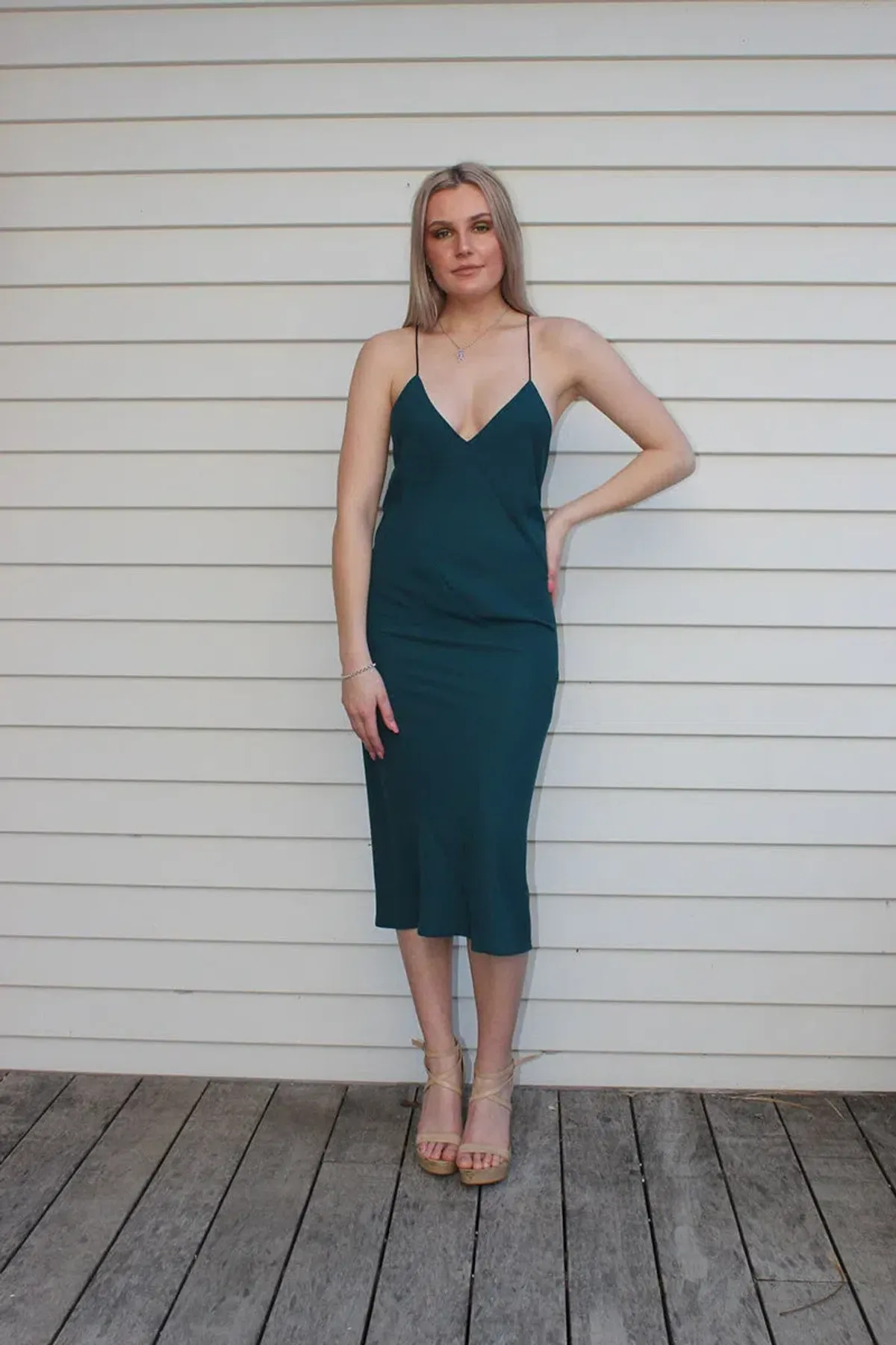 Maurie and Eve Sunrise Dress Teal Size 8 - Image 1