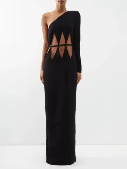 Monot One-Shoulder Cut Out Crepe Black Size 8 for rent on The Volte - image 1