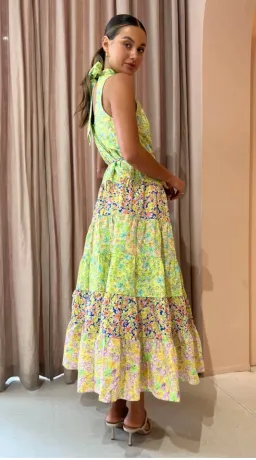 Alemais Daisy Spliced Midi Dress Multi Floral Size 10 for rent on The Volte - image 3