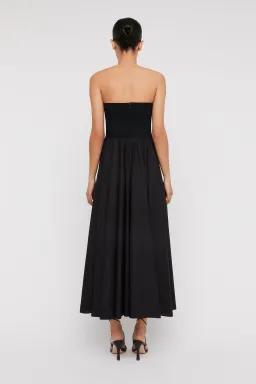 Scanlan Theodore Crepe Knit Cotton Strapless Dress Black Size 8  for rent on The Volte - image 2
