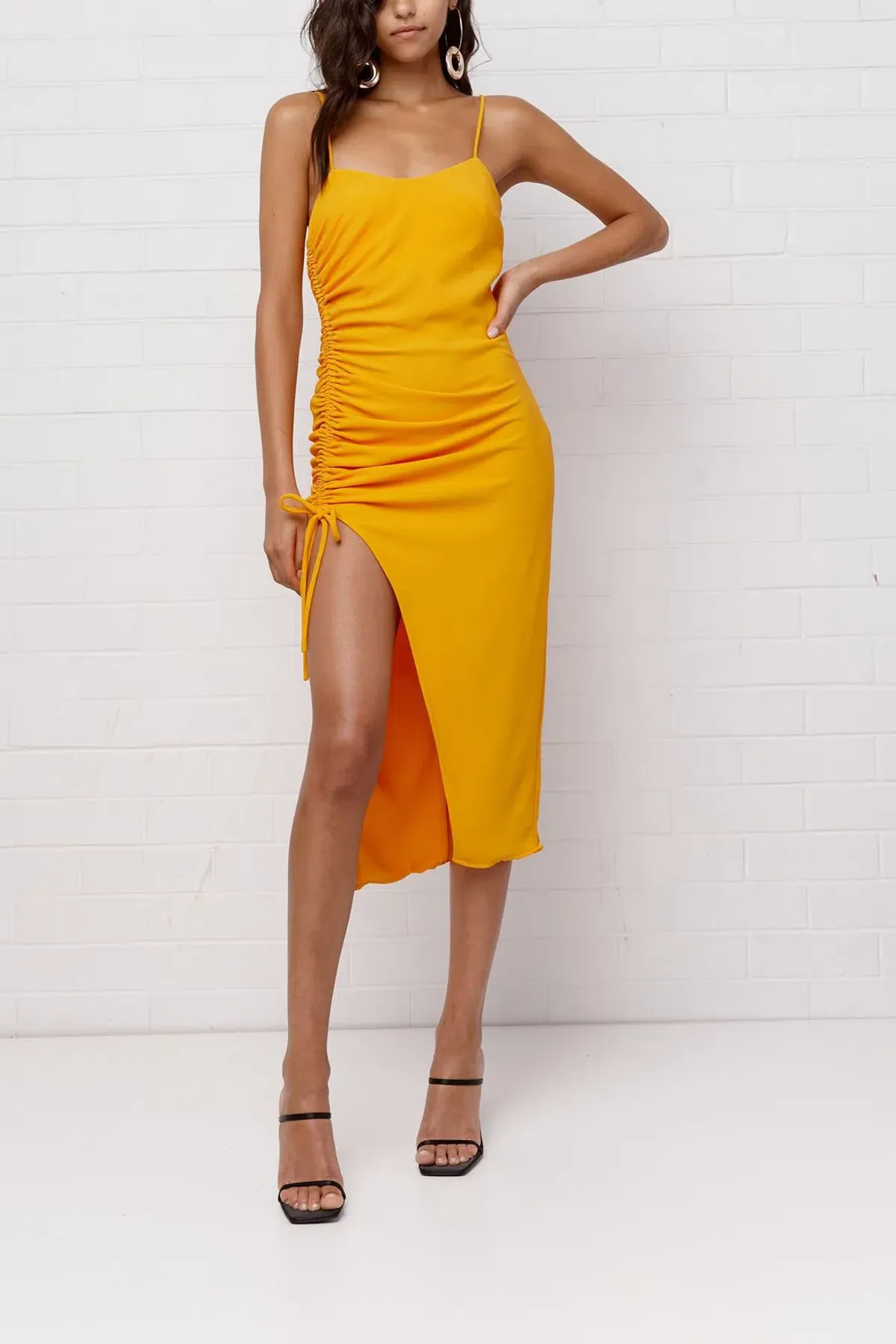 By Johnny Calypso Slice Slip Dress Orange Size 8 - Image 2