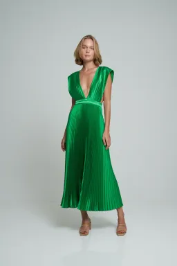 L'Idee Gala Gown In Bright Green Size 6  for rent on The Volte - image 1