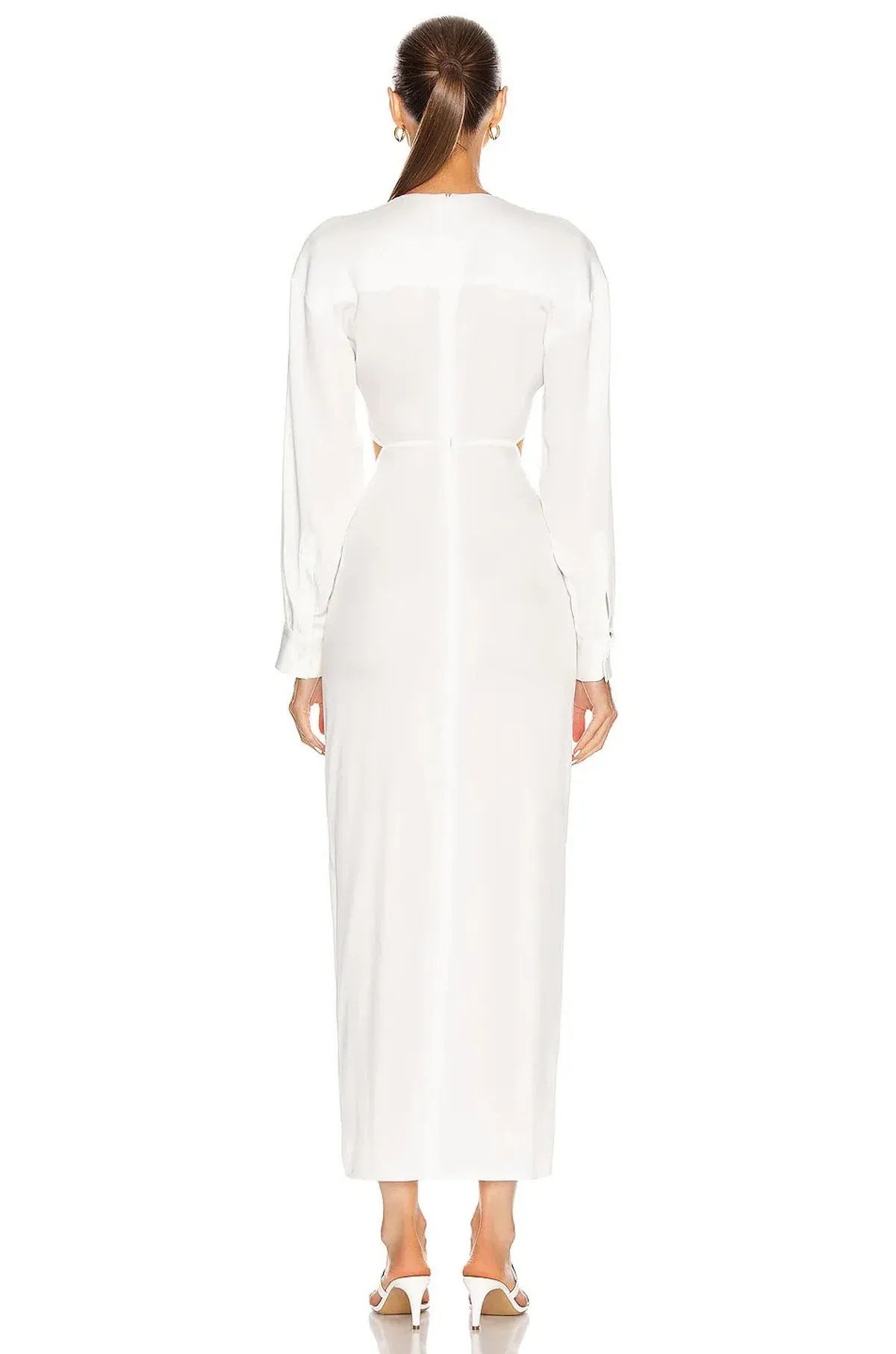 Christopher Esber Ruched Disconnect Dress White Size 6 - Image 2