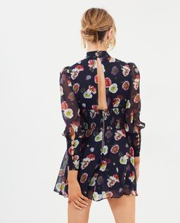 Misha Floral Mini Dress Black Size 8 for rent on The Volte - image 3