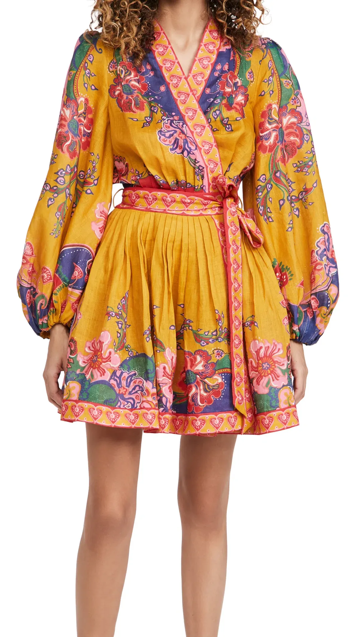 Zimmermann Lovestruck Wrap Mini Dress Floral Size 2 / Au 12 - Image 2