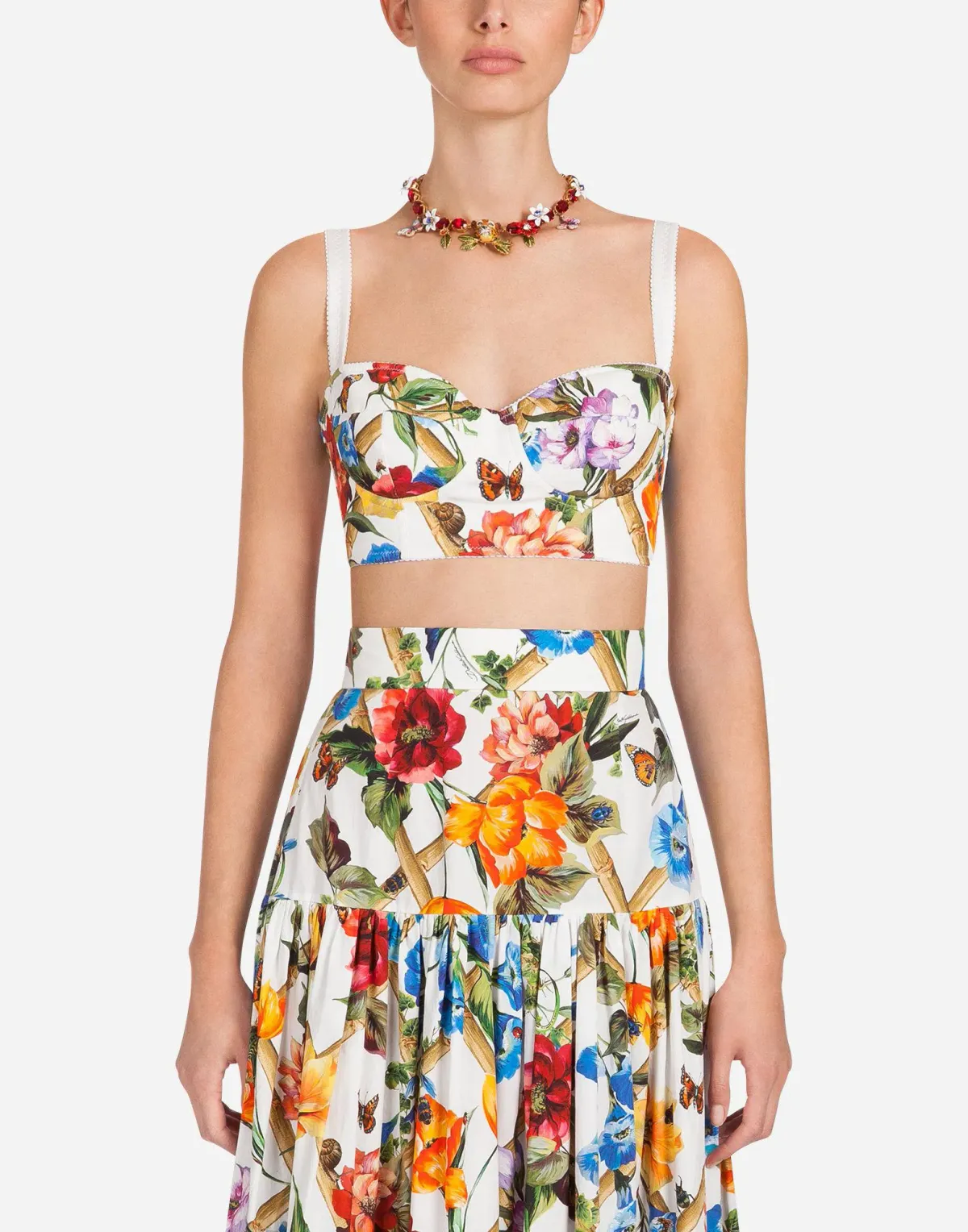 Dolce and Gabbana Bustier and Skirt Set Print Size 6 - Image 4