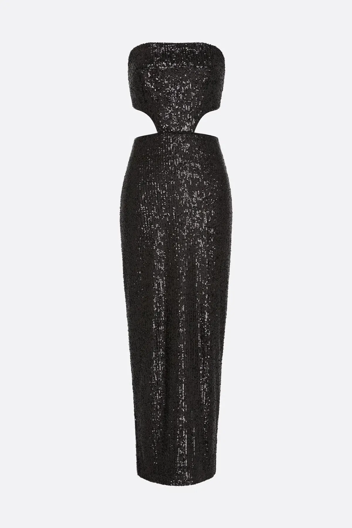 Manning Cartell Before Pop Strapless Midi Dress Black Sequin Size 10 - Image 3