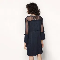 Maje Make Women’s Blue Ritzy Pleated Dress Navy Size 3 / AU 12 for rent on The Volte - image 2