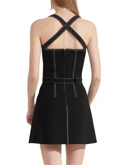 Dion Lee Stitch Tuck Mini Dress Black Size AU 10 for rent on The Volte - image 2
