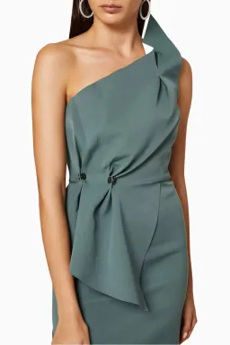 Rachel Gilbert Carmine Gown Fern Green Size AU 10 for rent on The Volte - image 4