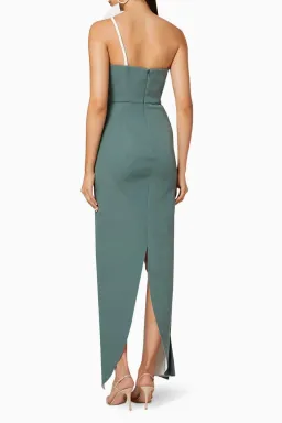 Rachel Gilbert Carmine Gown Fern Green Size AU 10 for rent on The Volte - image 3