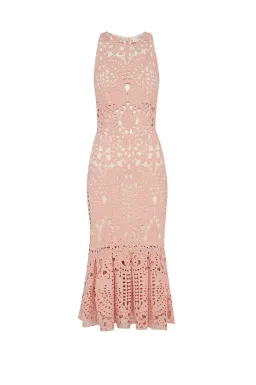 Lover Harmony Cut Out Midi Dress Pink Size 10 for rent on The Volte - image 4