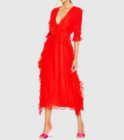 Talulah Sweet Sugar Midi Dress Red Size 8 for rent on The Volte - image 1
