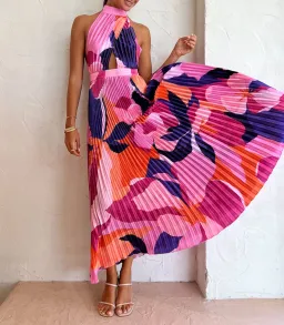Lidee Renaissance Gown in Capri Print Pink Size 6 / XS for rent on The Volte - image 1