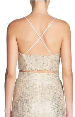 Manning Cartell Flash Bulb Mini Skirt & Cami Set Metallic Gold Size 8 for rent on The Volte - image 2