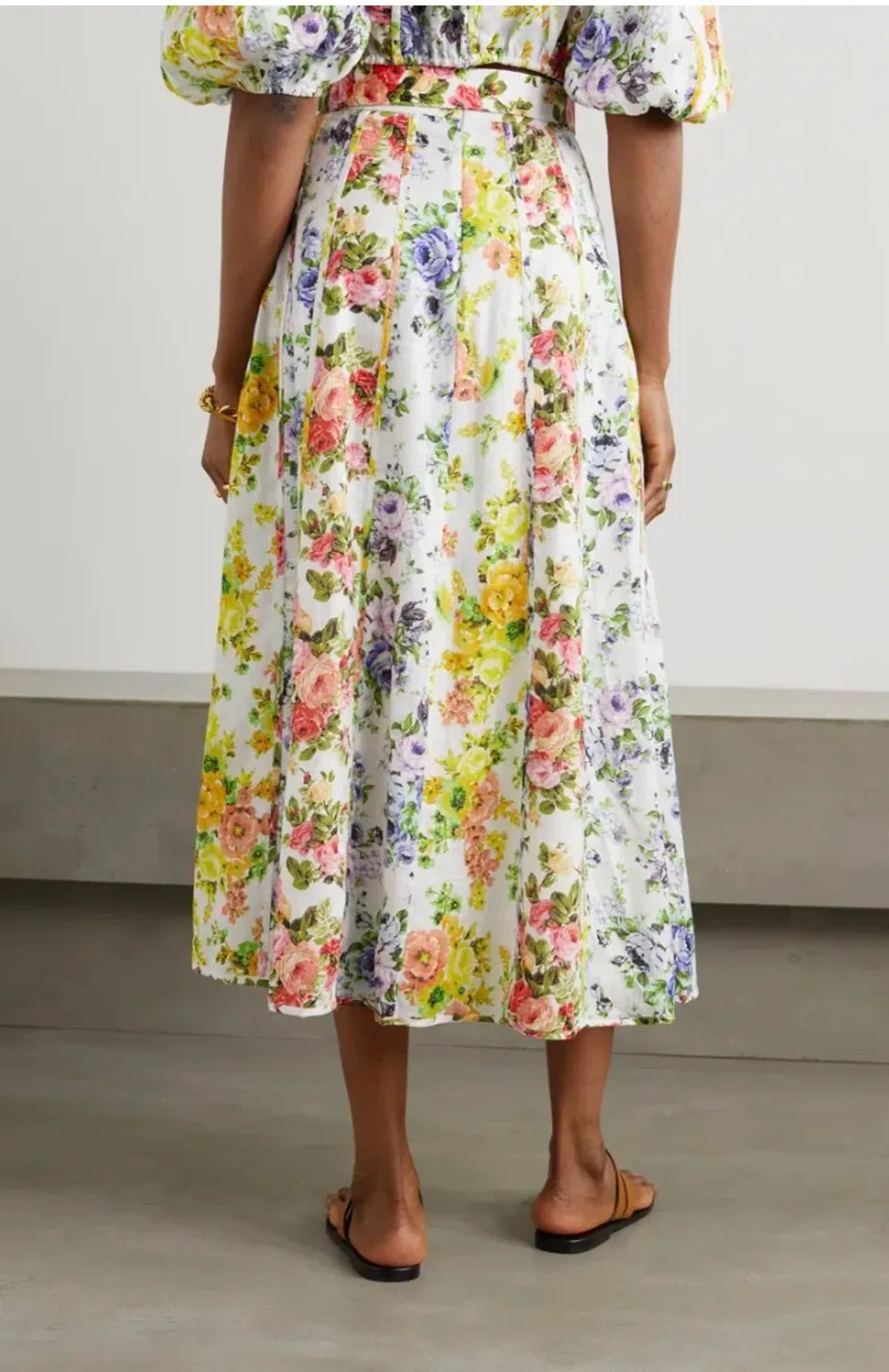 Zimmermann Net Sustain Floral Print Top & Skirt Set Size 1/AU 10 - Image 5