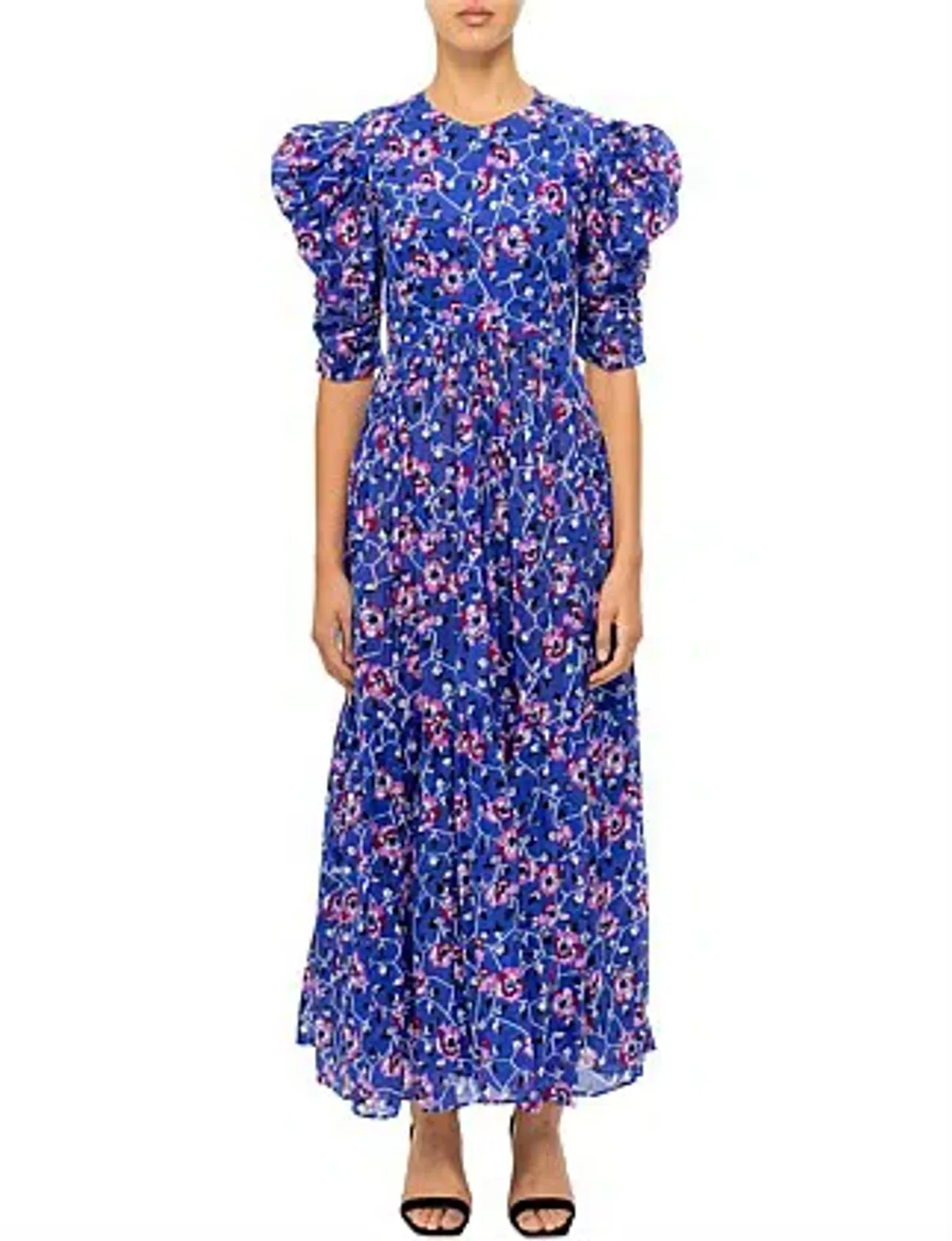 Isabel Marant Etoile Electric Dress Floral Print Blue Size 10 - Image 1