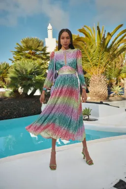 CeliaB Cuarzo Sequin Dress Midi Multi for rent on The Volte - image 2