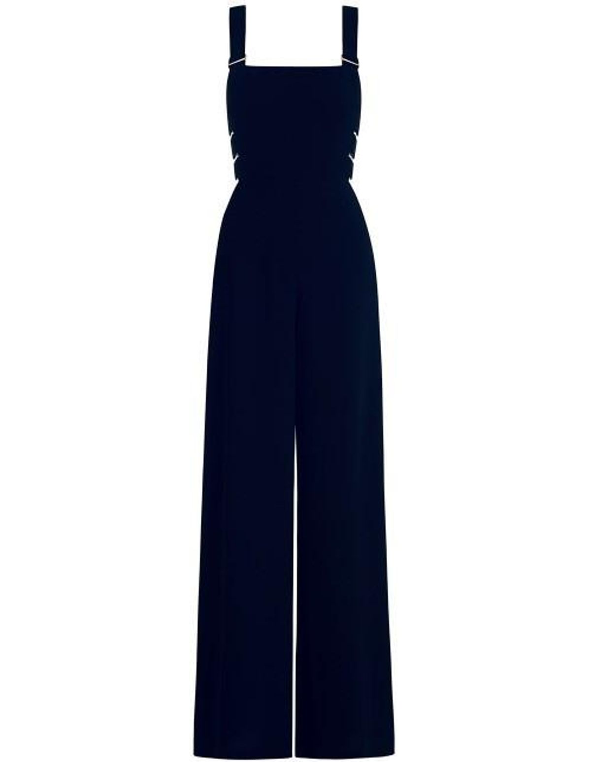 Zimmermann Stretch Crepe Buckle Jumpsuit French Navy Size 8 - Image 1