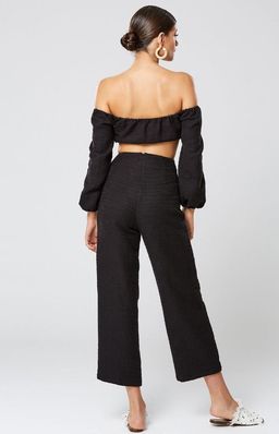 FORTUNE OFF THE SHOULDER TOP BLACK AND FORTUNE PANT BLACK for rent on The Volte - image 2
