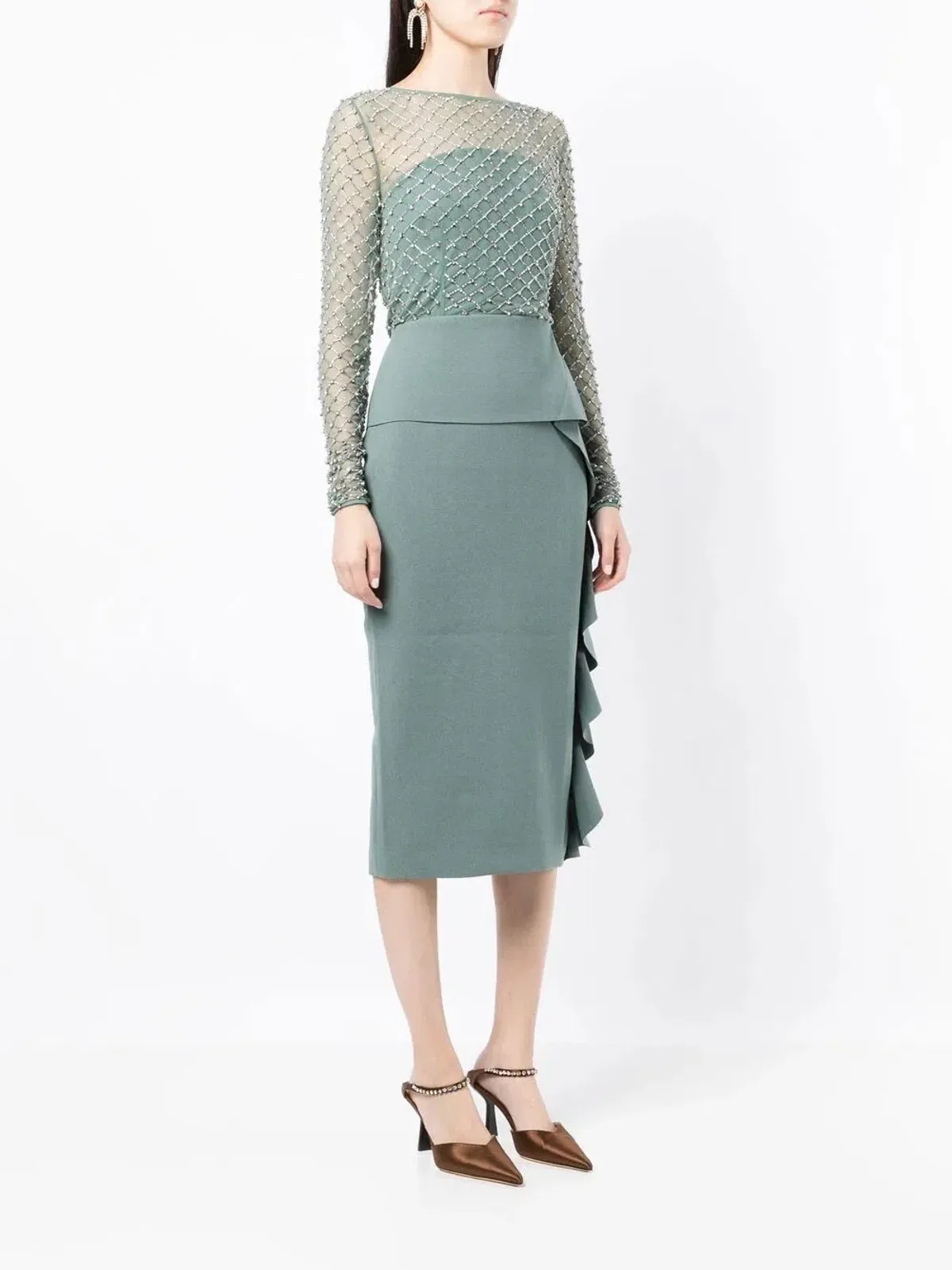 Rachel Gilbert Estelle Dress Green Size 4/Au 14 - Image 2