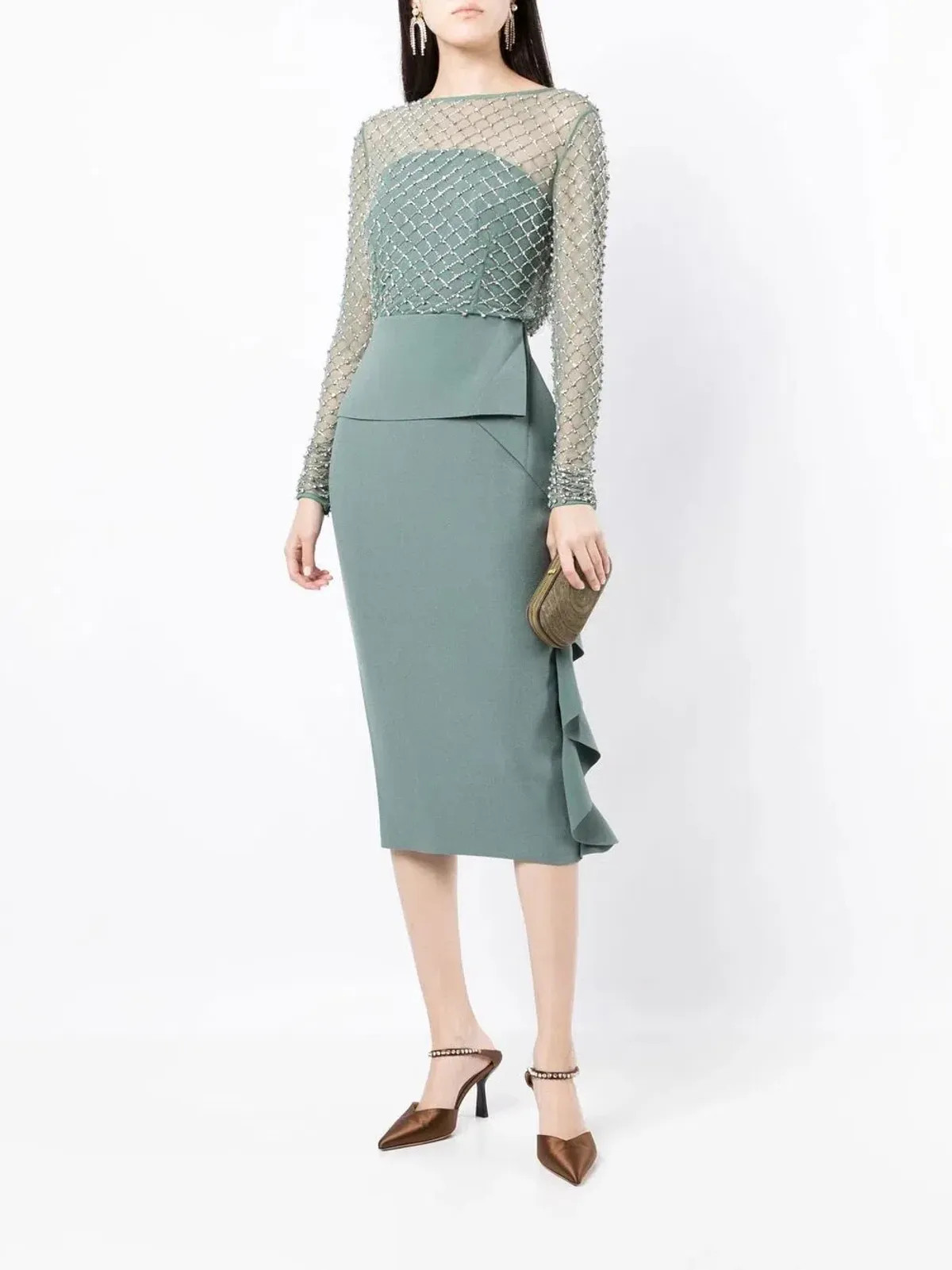 Rachel Gilbert Estelle Dress Green Size 4/Au 14 - Image 1