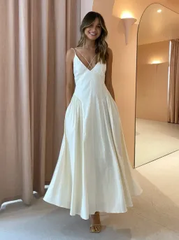 Camilla and Marc Antelao Dress in Cream Size AU 10 for rent on The Volte - image 1