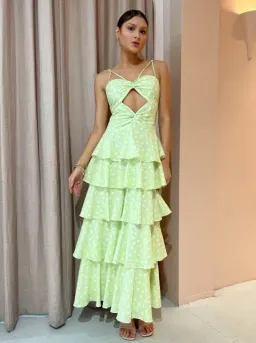 Issy Hope Floats Dress In Key Lime Dot Size AU 8 for rent on The Volte - image 1