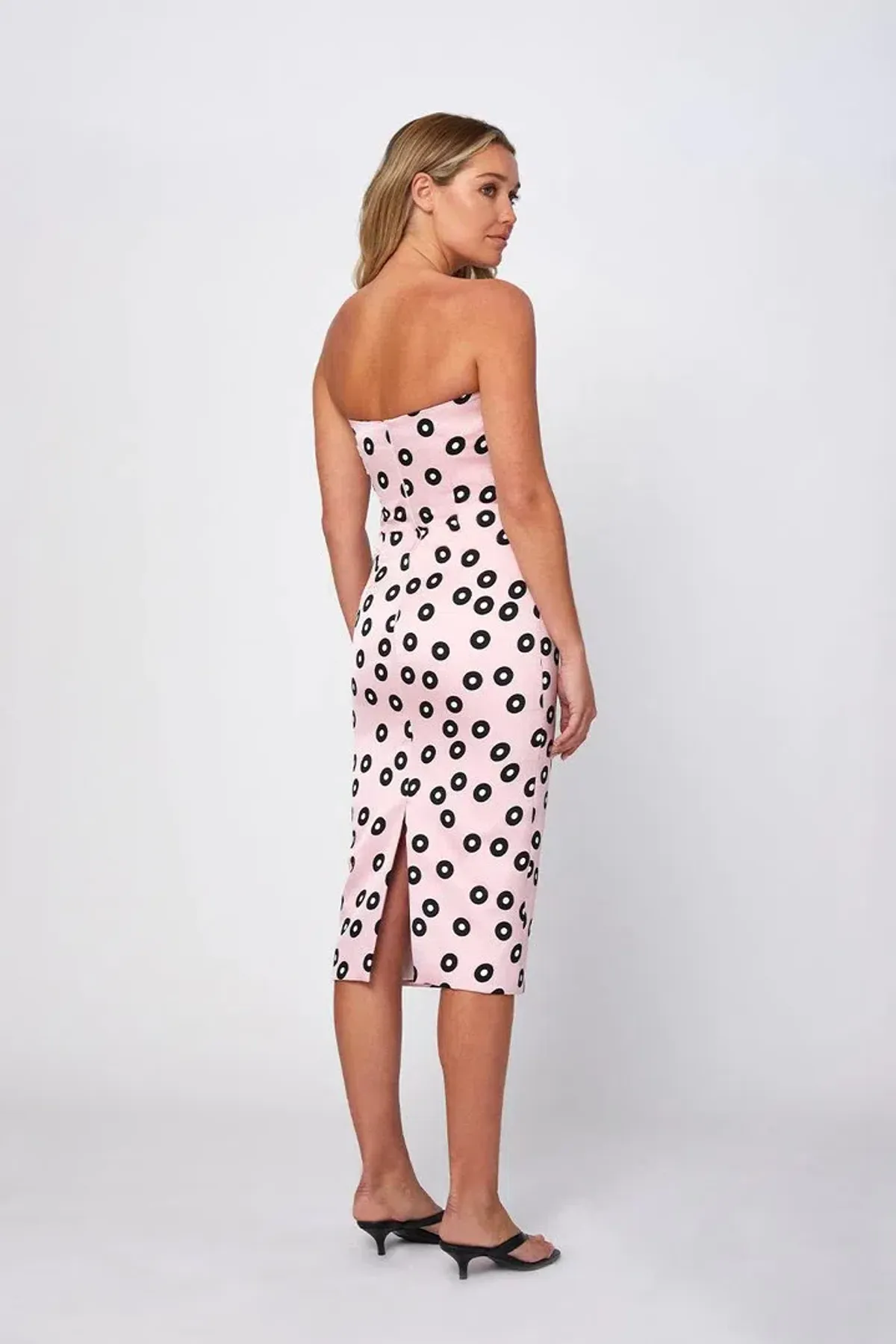 By Johnny Party Spot Strapless Dress Pink Size AU 10 - Image 2