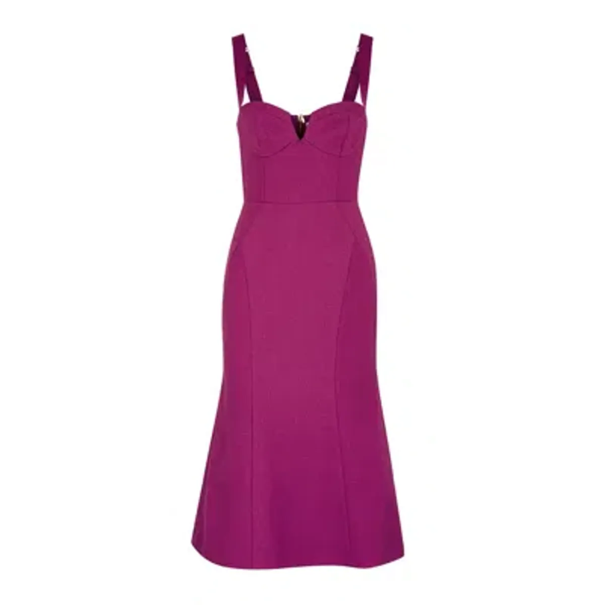 Rebecca Vallance Diana Midi Dress Grape Size 8 - Image 3