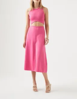 Aje Elm Braided Knit Tank Top Pink Size L / Au 12 for rent on The Volte - image 2