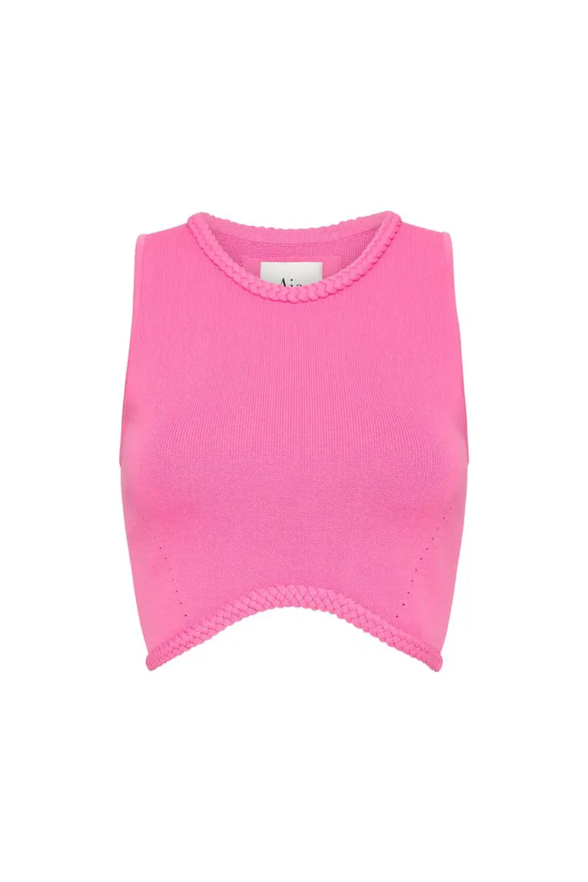 Aje Elm Braided Knit Tank Top Pink Size L / Au 12 - Image 6