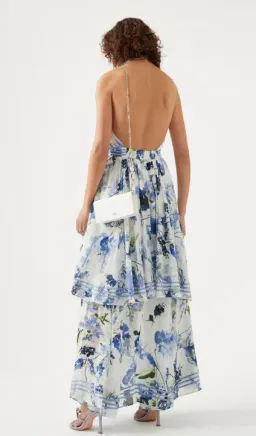 Aje Sienna Maxi Dress Lavenders Provence Floral Size 6 for rent on The Volte - image 2
