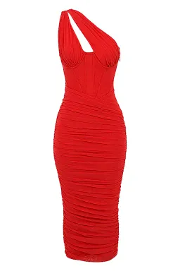 House of CB Valentina Midi Dress Red Size 6 for rent on The Volte - image 6