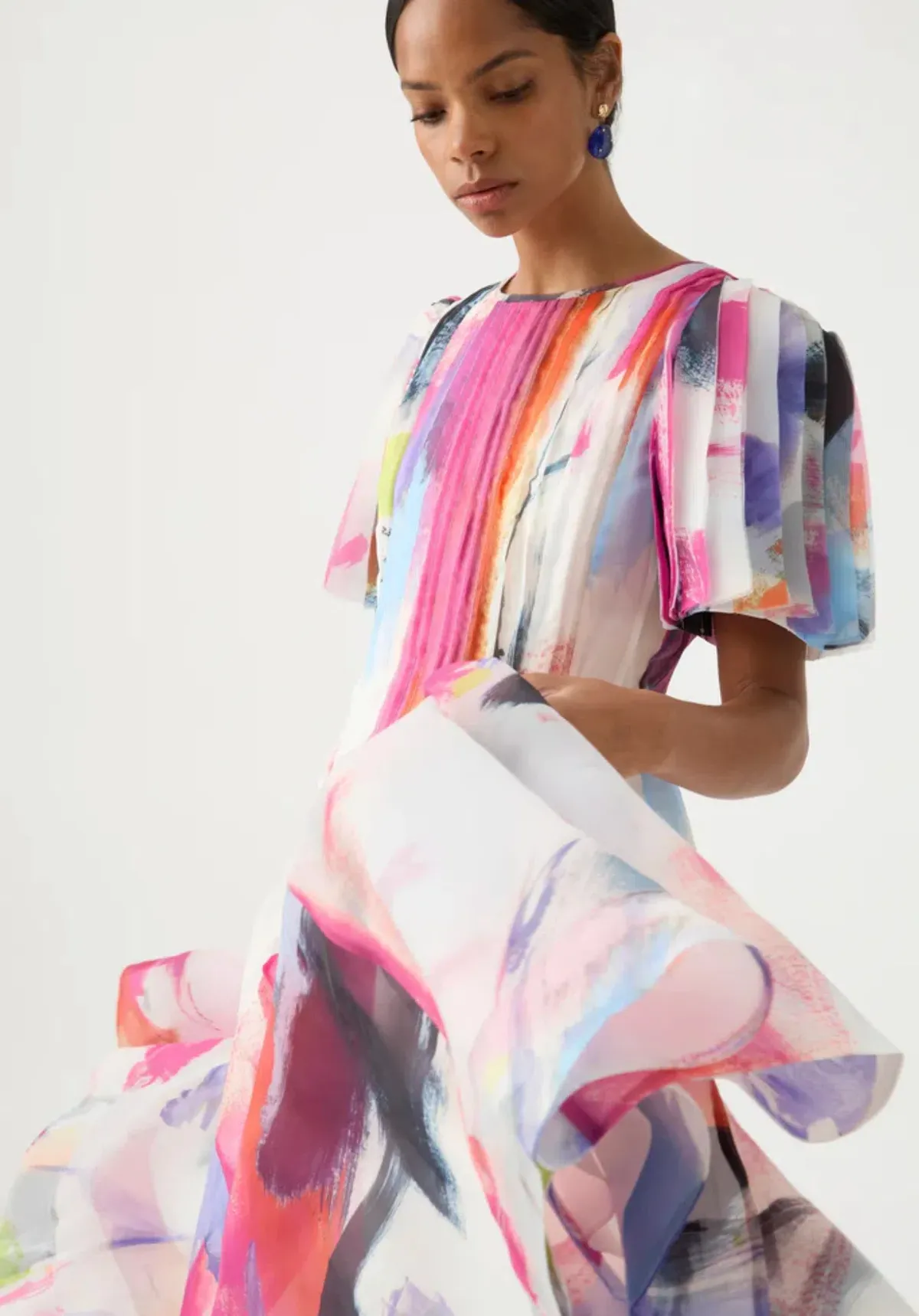AJE Nova Pleated Midi Dress Size 6 - Image 3