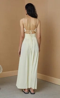 Bec & Bridge Isla Halter Dress Butter Yellow Size AU 10 for rent on The Volte - image 3