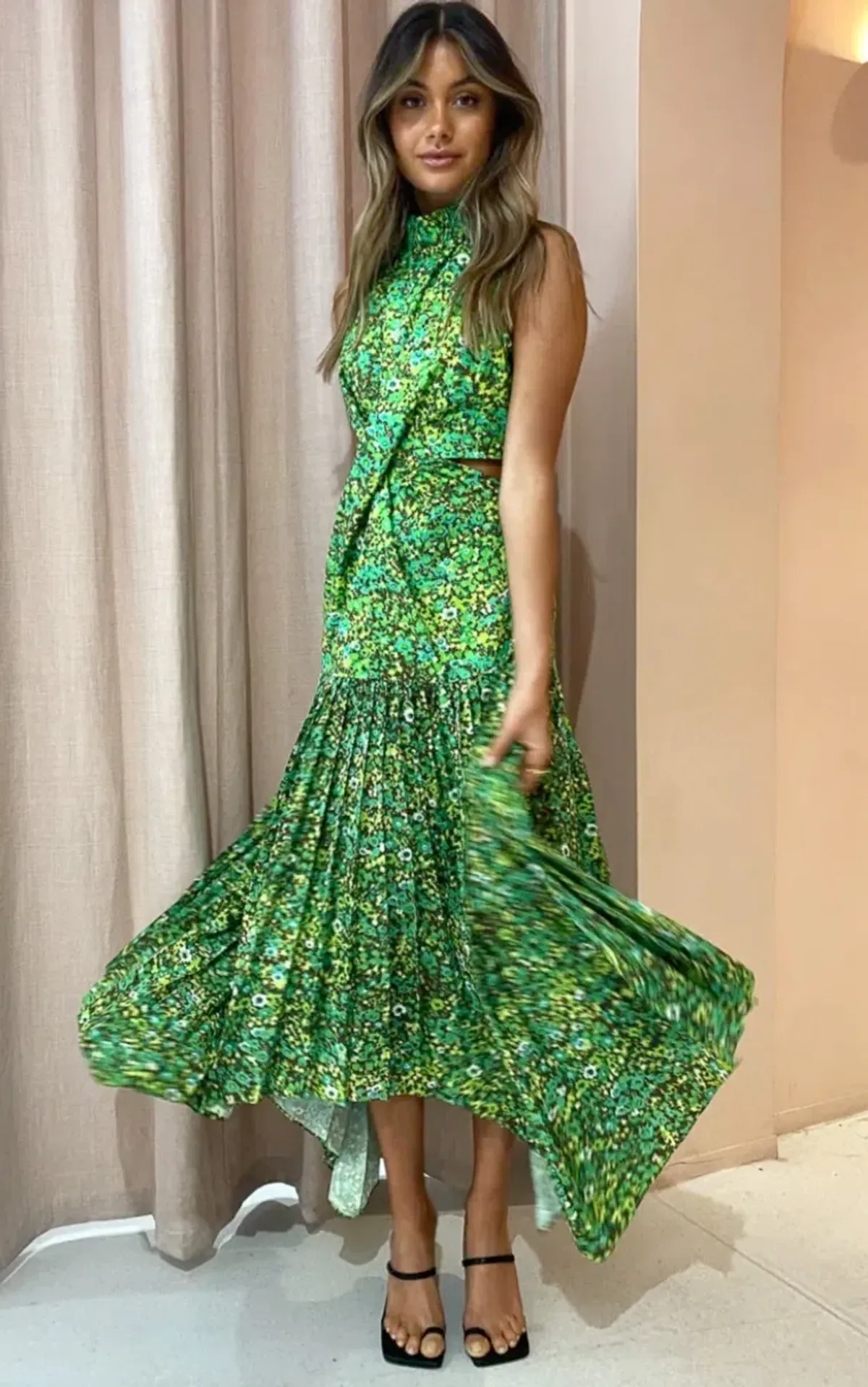 Alemais Phyllis Twist Dress Green Size AU 12 - Image 1