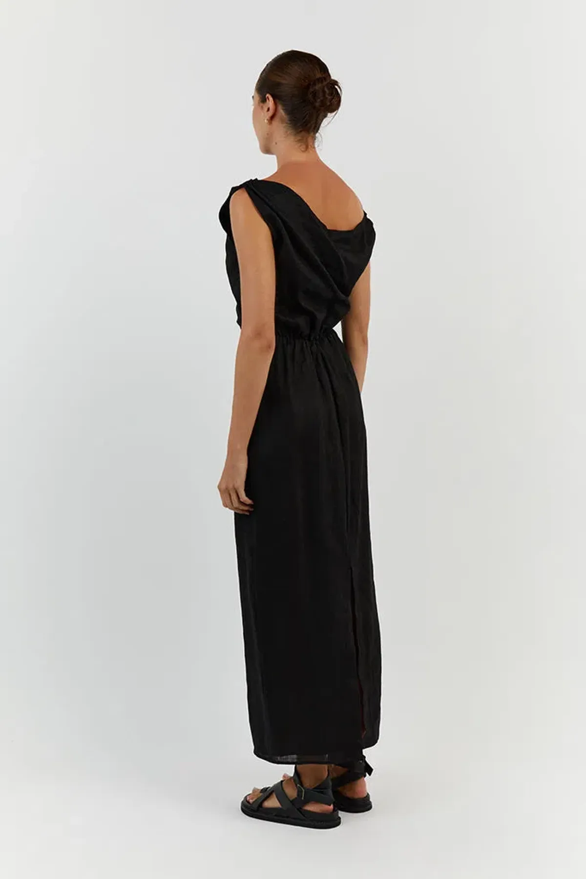 DISSH Cass Black Linen Dress Size 6 - Image 2
