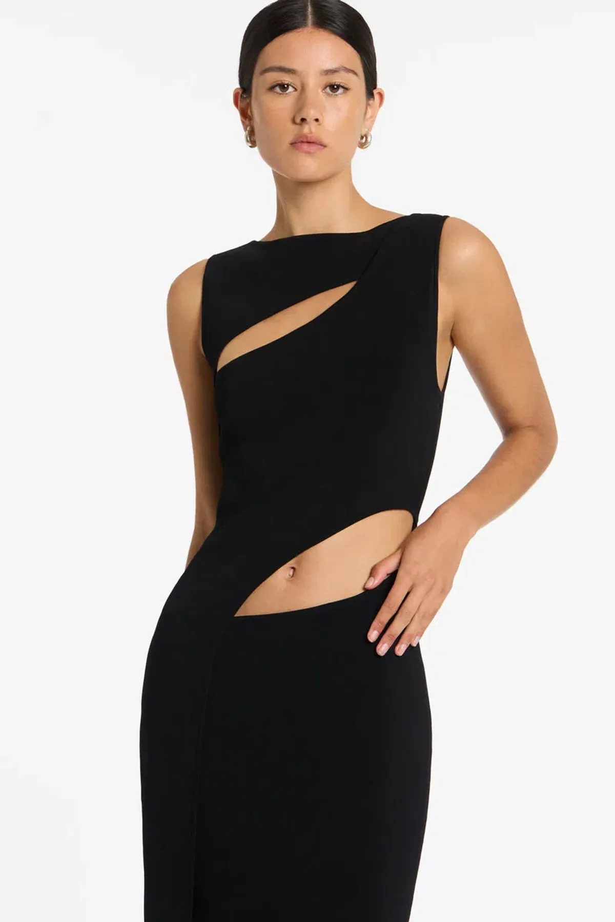 Sir The Label Nadja Cut Out Maxi Dress Black Size 6 - Image 2