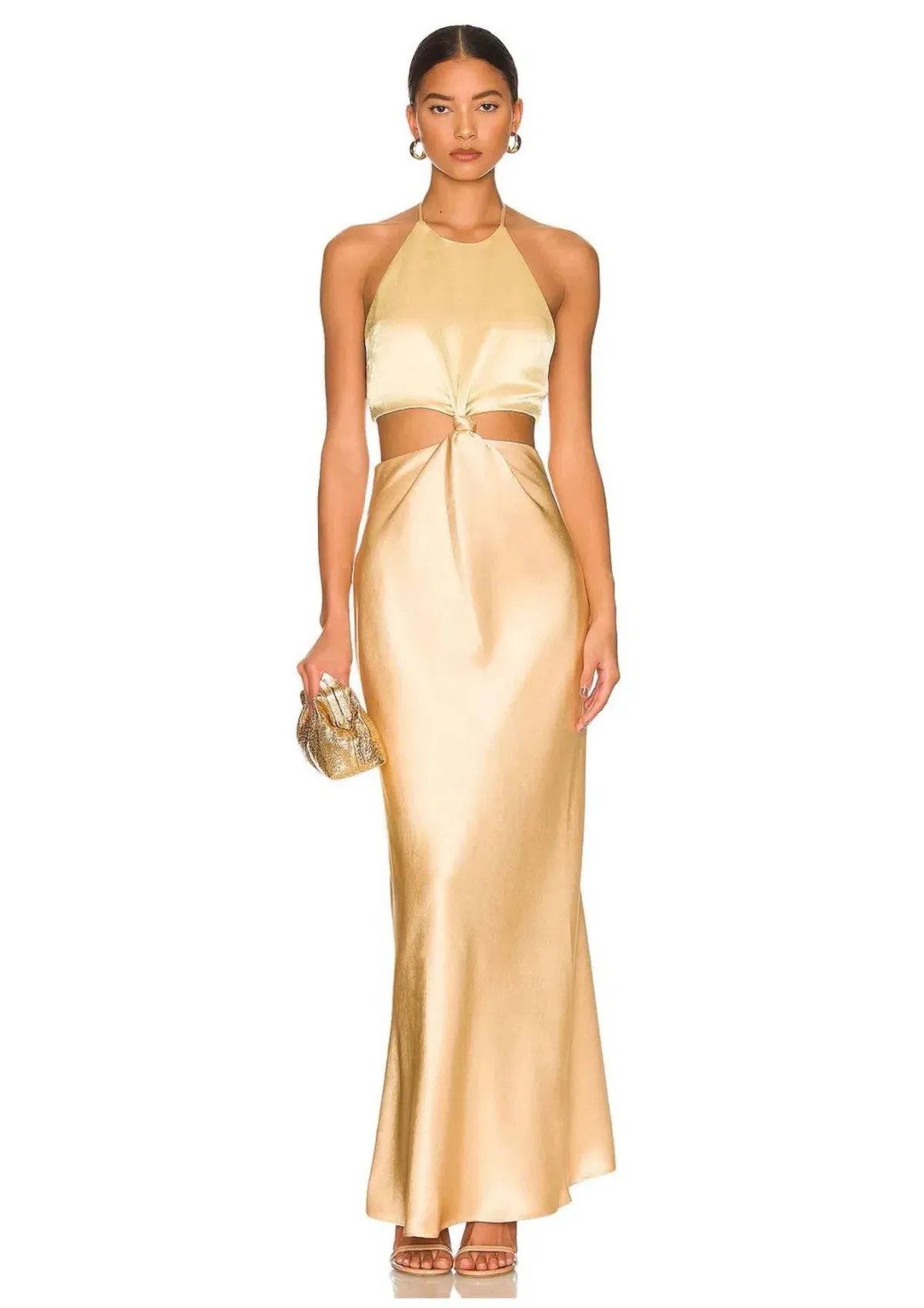 Bec & Bridge Carrie Halter Maxi Dress Yellow Size 8 - Image 1