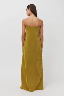 Camilla and Marc Izaro Maxi Dress Yellow Brown Size 10  for rent on The Volte - image 2