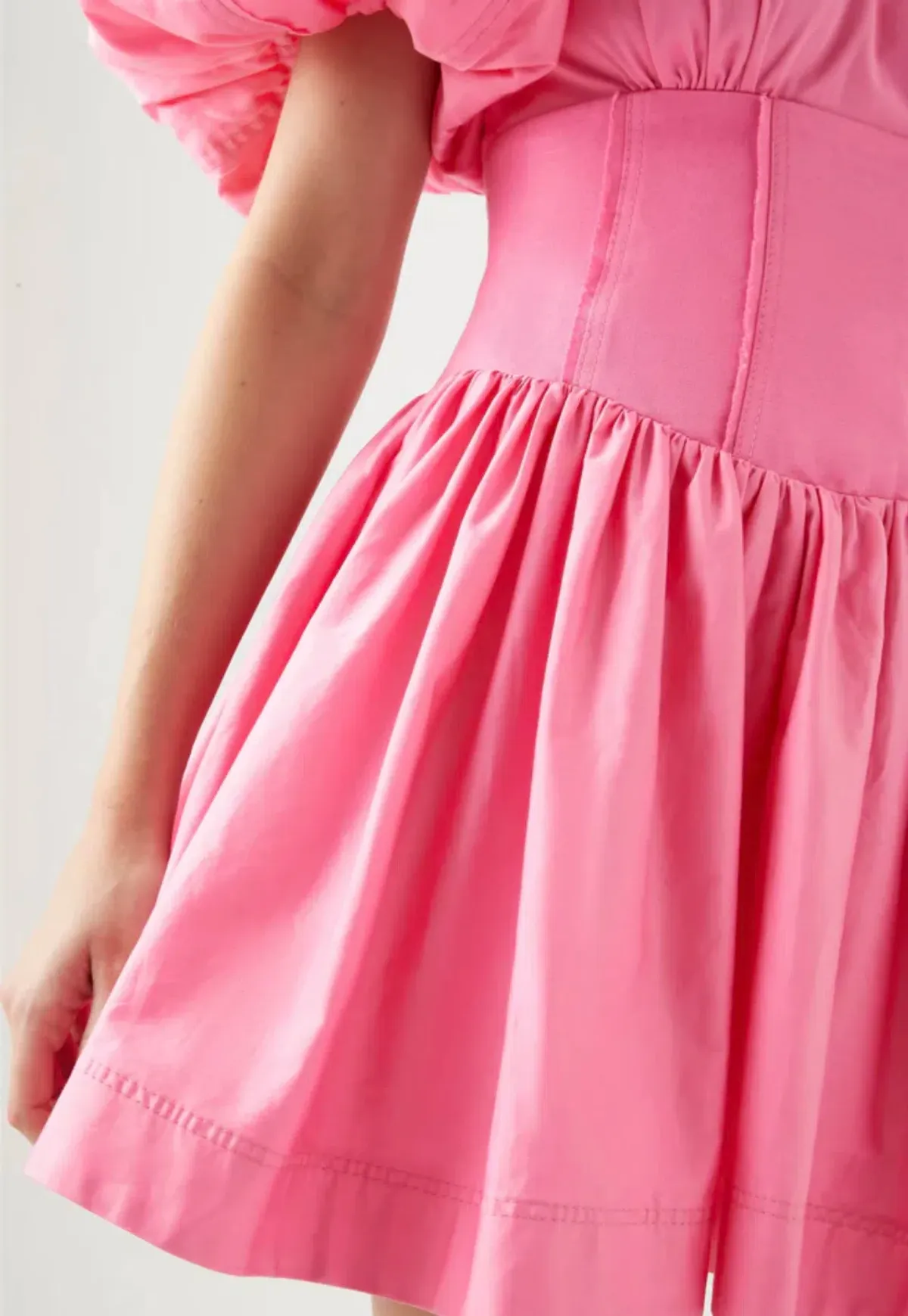 Aje Gianna Puff Sleeve Mini Dress Pink Size 10 / M - Image 3