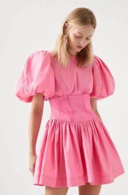Aje Gianna Puff Sleeve Mini Dress Pink Size 10 / M for rent on The Volte - image 2