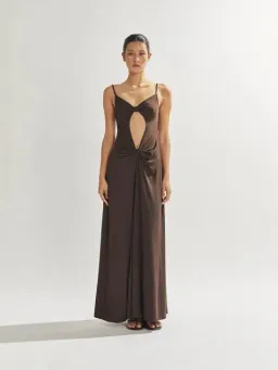 One Mile the Label Sammy Dress Cocoa Brown Size AU 6 for rent on The Volte - image 1