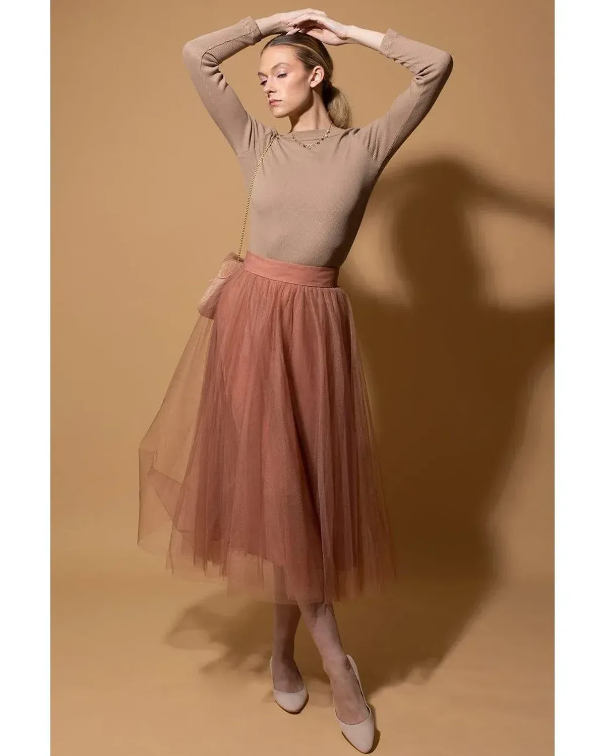 Zimmermann Tulle Midi Skirt Lipstick Size 3/Au 14 - Image 2