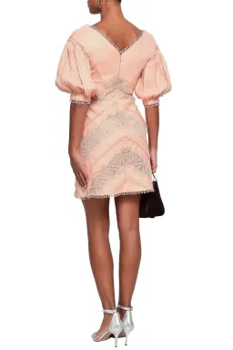 Zimmermann Painted Heart Chevron Mini Dress Blossom Size 8 for rent on The Volte - image 2