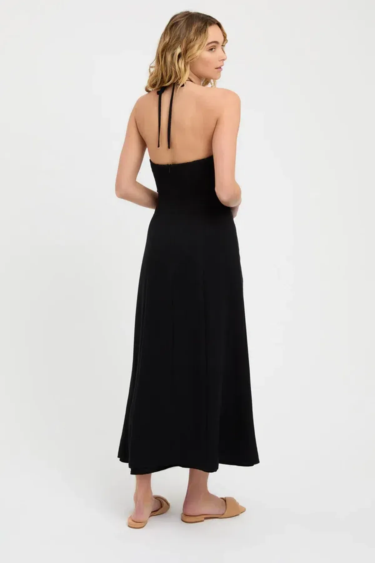 Kookai Hayman Cross Tie Dress Black Size AU 6 - Image 3