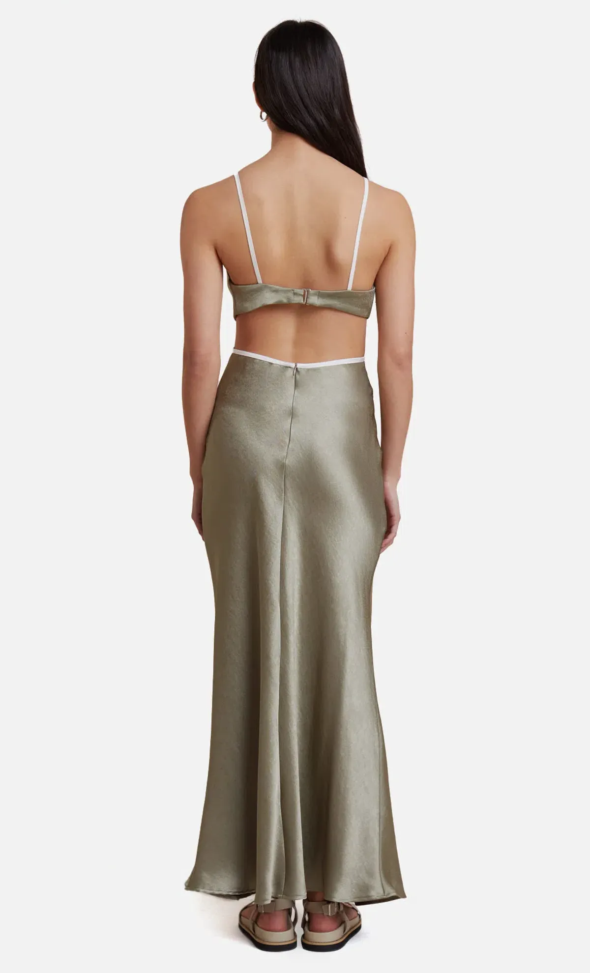 Bec & Bridge Veronique Maxi Dress Sage Size 8 - Image 3